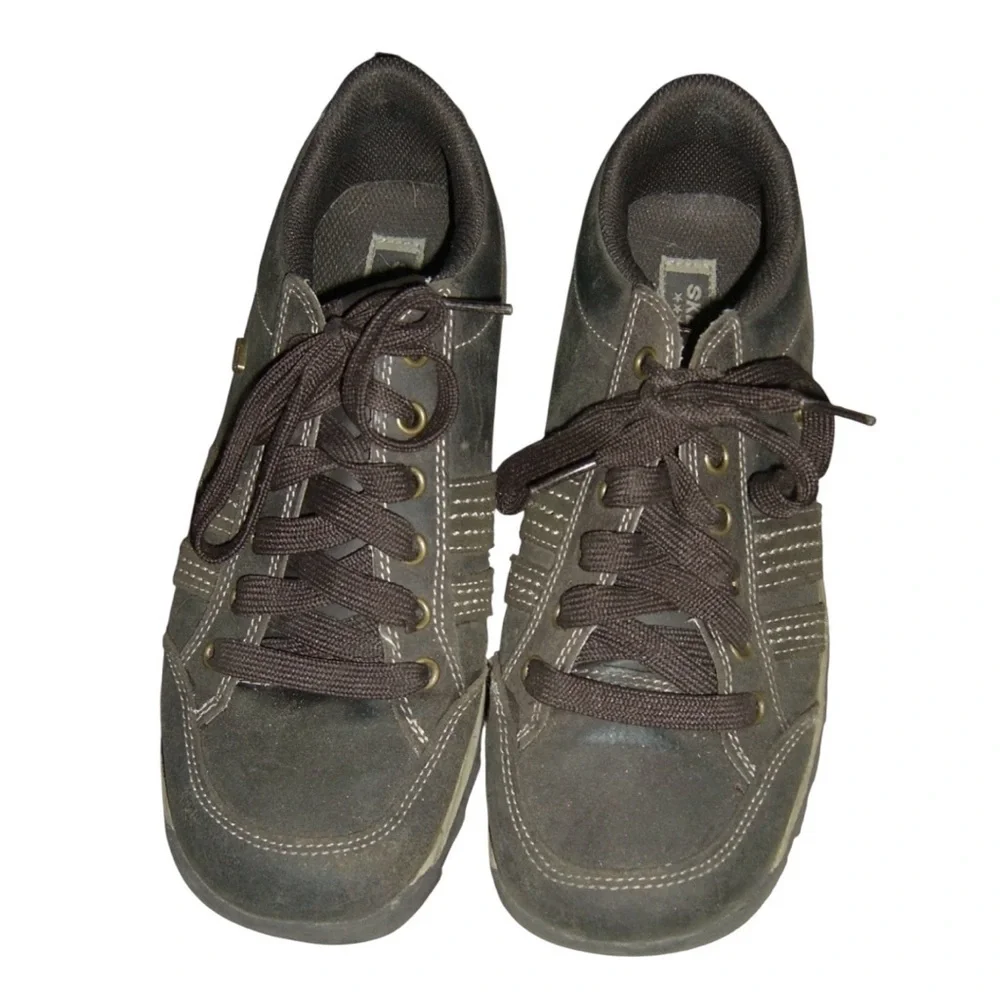 Skechers Sneakers Vintage y2k Brown Leather Chunky Utility Trail Lug Oxford 90's